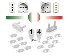 PUCICO Cache prise bebe - 14 pieces + 2 cles - Kit enfant de securite bebe protection prise electrique - Sécurité enfant, Protection bebe maison protege bébé Cache prise electrique enfants