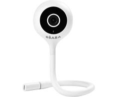 BÉABA, Ecoute Bébé Vidéo, Babyphone Zen Connect, Caméra Full HD 1090p, Talkie-Walkie, Longue Portée, Connexion Mobile et Wifi, Berceuses, Tige flexible
