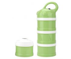 CestMall 3 couches pour bébé lait en poudre Distributeur alimentaire portable Conteneur Boîte de rangement dalimentation Boîte Doseuse Lait Poudre Portable avec Poignée de Boucle sans BPA