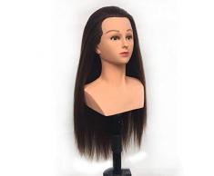 NADAENMF Formation Head 24 Pouces Formation Tête avec épaule High Grade Coiffure marotte Cheveux Longs tête malléable