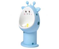 Noblik Urinoir pour Enfant,On Formation de Toilette de Pot Support pour les Enfants Verticale Urinoir Gar?On Pipi Enfant en Bas aGe Crochet Mural Toilette Pot Bleu