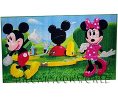 Monbeautapis Mickey Et Minnie Club House Disney Tapis Enfant 140x80cm Style : Enfant Multi