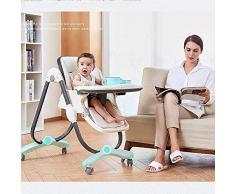 WYQBBY Chaise haute, chaise de bébé à manger pliante chaise de bébé portable table à manger multifonction et siège de chaise pour enfants à manger chaise deux roues (6 mois à 3 ans) ( Color : Style4 )