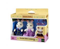 Sylvanian-Les Grands-Parents Lapin Chocolat Families Mini-poupées et Figurines, 5190, Multicolore, Norme
