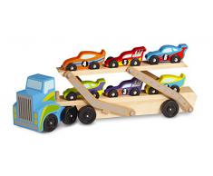 Melissa & Doug - 12759 - Véhicule Miniature - Modèle Simple - Porte-voitures De Course Géant
