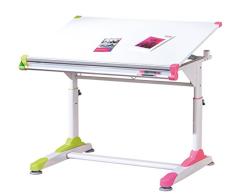Inter Link Bureau enfant évolutif à pupitre inclinable Panneaux de particules blanc
