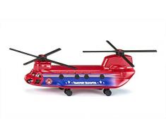 SIKU- Hélicoptère de Transport Véhicule Jouet, 1689, Rouge