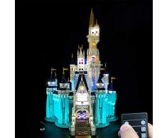 TETAKE Lumieres avec Télécommande LED Éclairage Kit Original pour Lego Disney Chateau 71040 (Ne Comprend Pas Le kit Lego)