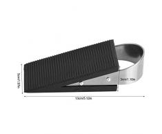 1 Pcs Cale Porte en caoutchouc + acier inoxydable Arrêt Cale de Porte Butée de Bloque Porte