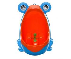 FBGood Pot Urinoir Bébé pour Enfant en Forme de Grenouille - Mur Suspendus Enfants Debout Urinoir, Urinoir de Toilette pour Enfants (Bleu)