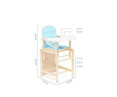 ZHAOYONGLI Chaise De Bébé Chaise Haute Bébé Chaise Réglable Multifonctions En Bois Massif Pour Enfants Créatif Forte Durable Longue durée de vie (Couleur : Couleur du bois, taille : Large)