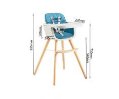 Chaise Haute Ajustable en Hauteur pour Table à Manger réglable en Bois Massif Chaise Haute pour bébé