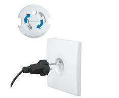 (10) Cache Prise Bébé Français - Révolutionnaire Protections Électrique FLURYSAR ProPrise: Mécanisme Tournant Adhésif 3M (sans Clés) pour la Sécurité Enfant domestique, Couvercle de la Prise Courant