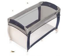 Zamboo - Moustiquaire universelle pour Lit Parapluie / Filet Anti-Moustique pour Lit Bébé, Berceau - 120 x 60 / 90x40 cm - Résistant et Lavable en Machine - Gris