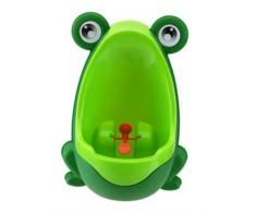 Fablcrew 1Pcs Pot Urinoir Enfant en Forme de Grenouille pour Bébé Garçon Apprentissage pour Uriner (Vert)