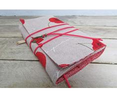 Protège livre fait main, couverture livre format poche, couvre livre en tissus coton, cadeaux, voyage, noël, anniversaire