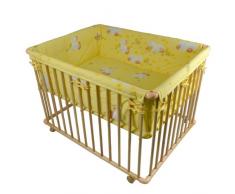 Honey Bee” Parc bébé de luxe parc enfant 100x75cm parc de bebe jaune clair 53516-D01