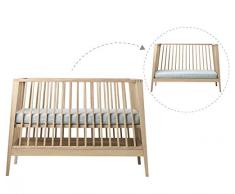 Lit évolutif bébé Linea chêne - Leander