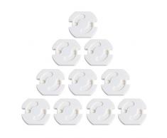 Angelliu Cache Prise Bebe Couvercle De La Prise Courant Protections Électrique Domestique Mécanisme Tournant Adhésif 3M (sans Clés) pour La Sécurité Enfant 10pcs