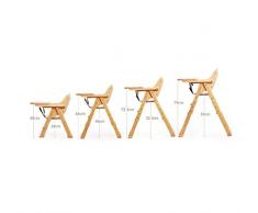 Sièges d'appoint de luxe Healthy Care, chaise de repas pliable pour enfants - Chaise de bébé multifonctions en bois massif, pour enfants à partir de 6 mois - 6 ans,A
