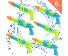 NextX Pistolet à Eau Super Soaker Jeux Plein Air Longue Distance 6 PCS