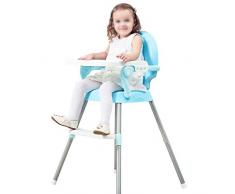 Chaise Haute De Voyage, Chaise Bébé Pliante Et Rehausseur, Siège Bébé avec Plateau, Facile À Transporter - Bleu