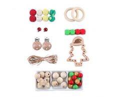 Mamimami Home Jour de Noël Bébé DIY Bricolage Soins Infirmiers À La Main Cloche Poussette Chaîne Bracelet Collier Bébé Dentition Meilleur Jouets De Noël