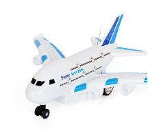 Cido Musique Jouet Avion télécommande Avion télécommande avec des lumières Clignotant Cadeaux de Noël, Cadeaux pour Enfants de Noël