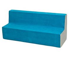 Velinda Canapé, Sofa, lit, Meubles Chambre denfant, Jeu Confort Repos (Couleur: Bleu-Beige)