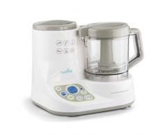 Nuvita 1966 Pappasana Vapor Combo 2 - Robot Bebe Cuiseur Mixeur 6 en 1 - Cuiseur Vapeur – Mixe, Homogénéise, Décongèle – Chauffe-biberon – Stérilisation – Affichage Numérique – Design Italien