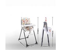 WYQBBY Chaise Haute, Chaise de Salle à Manger Portable Pliante pour Enfants Chaise à dîner Multifonction pour bébé, Table à Manger et Chaise réglable en Hauteur du Dossier, Plaque réglable, Ajustable