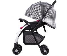 JZM Le Chariot Damortisseur des Enfants De Paysage élevé De Poussette De Bébé Peut Sasseoir La Poussette Se Pliante Réversible De Voiture De Bébé Inclinable,B