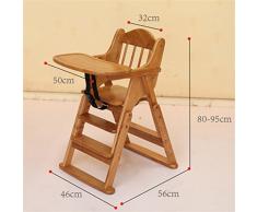 HHCS Bébé chaise à manger chaise en bois massif pliant bébé hauteur réglable à manger chaise Multi-fonctionnelle repas Dinette Chaises et tabourets