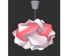 Creativ Lamp Lustre Chambre Enfant Rose Pale Entièrement Montée - Ampoule Led Cordon Pavillon Inclus - Ø 40 cm - Colorette Rose Pastel