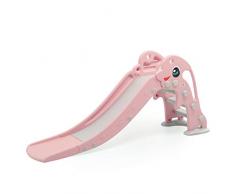 Baby Vivo Toboggan Enfant Aire de jeux Jeu dExtérieur et à lIntérieur pour Enfants Jardin Dauphin en Rosa