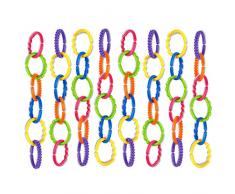 talinu chaîne de poussette pour enfant (48 pièces) - chaîne de jeu pour bébés, chaîne d´activitée pour poussette, jouet pour poussette bebe
