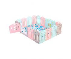 LONTEK Parc bébé pour la sécurité pour enfants Play Yard Home Indoor - Outdoor - Jardin (Multicolor, 14+2 Panels)