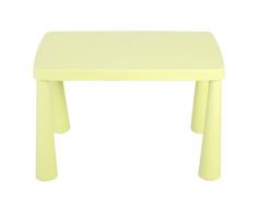 Table en Plastique pour Enfant, Table Rectangulaire pour Apprendre et Jouer - Trois Couleurs au Choix (Vert Clair)