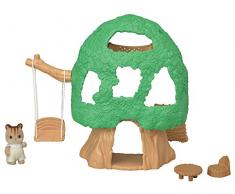 SYLVANIAN FAMILIES-La cabane Luke bébé écureuil Roux Mini-Univers, 5318, Multicolore