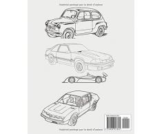 Livre de coloriage de voiture pour enfant: Mettez vous sur la grille de départ petit bolide, et coloriez vos voitures de courses