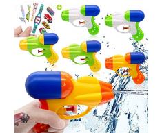 AYUQI 6pcs Pistolet à Eau Pistolet à Eau pour garçons et Filles Pistolets à Eau de Jets pour extérieur été fête Piscine Plage Party Favors, Autocollants de Tatouage (Color 2)