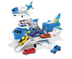 BeebeeRun Voiture Enfant 3 Ans,9 en 1 Voiture Jouet Garcon,Avion Jouet Transporteur de Voitures Cadeau pour Enfant Garçon Fille