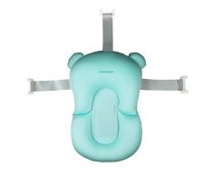 Manyo Coussin Transat Bain Bébé, Hamac de Bain Tapis Antiderapant Baignoire Reducteur de Baignoire (Vert)