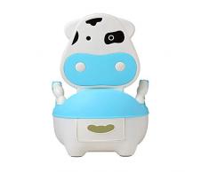 Glenmore Pot Bébé Toilette Chaise de Toilettes Trainer WC Assise Rembourrée Enfants Bebe Vache Bleu