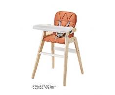 ZHAOYONGLI Chaise Haute Bébé Chaise Haute Évolutive Siège Enfant Multifonctionnel En Bois Massif Avec Ceinture De Sécurité Réglable Créatif Forte Durable Longue durée de vie