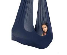 Mijiang pour Balançoires Hamac, Kids Sensory Swing Great avec Balançoire Intérieure Swing De Thérapie Intérieure pour Les Enfants Jusquà 160 LB (Bleu),Bleu,150 * 280cm