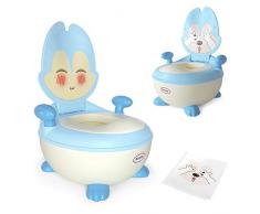 besrey Pot dApprentissage Ergonomique, Pot pour bébé, toilette enfant pour lapprentissage de la propreté. Certification EN-71. Bleu.