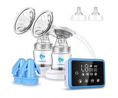 Bellababy Tire lait Electrique Double, Tire-lait avec écran LCD HD, Modes et Niveaux réglables, avec 10 Sacs de Stockage de Lait