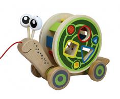 Hape Jouet À Tirer-Escargot Roulant avec Jeu De Formes, E0349