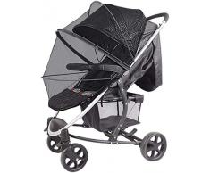 Moustiquaire Universelle pour Poussette - Pliables Moustiquaire pour Landau avec Fermeture Éclair Bidirectionnelle pour Poussette, Auto-siège, Landaus Et Nacelle (noir)